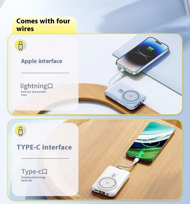 Magnetic Wireless Power Bank with Fast Charging